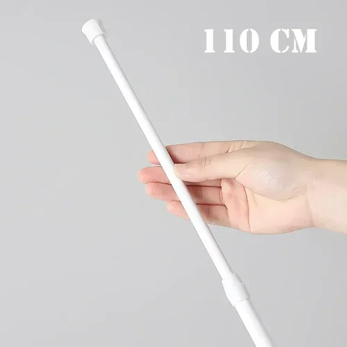 욕실 바 샤워용 조정 가능한 금속 커튼 막대, 용수철 적재 확장 가능한 텔레스코픽 막대, 드릴링 행잉 막대 없음, 30-110cm 