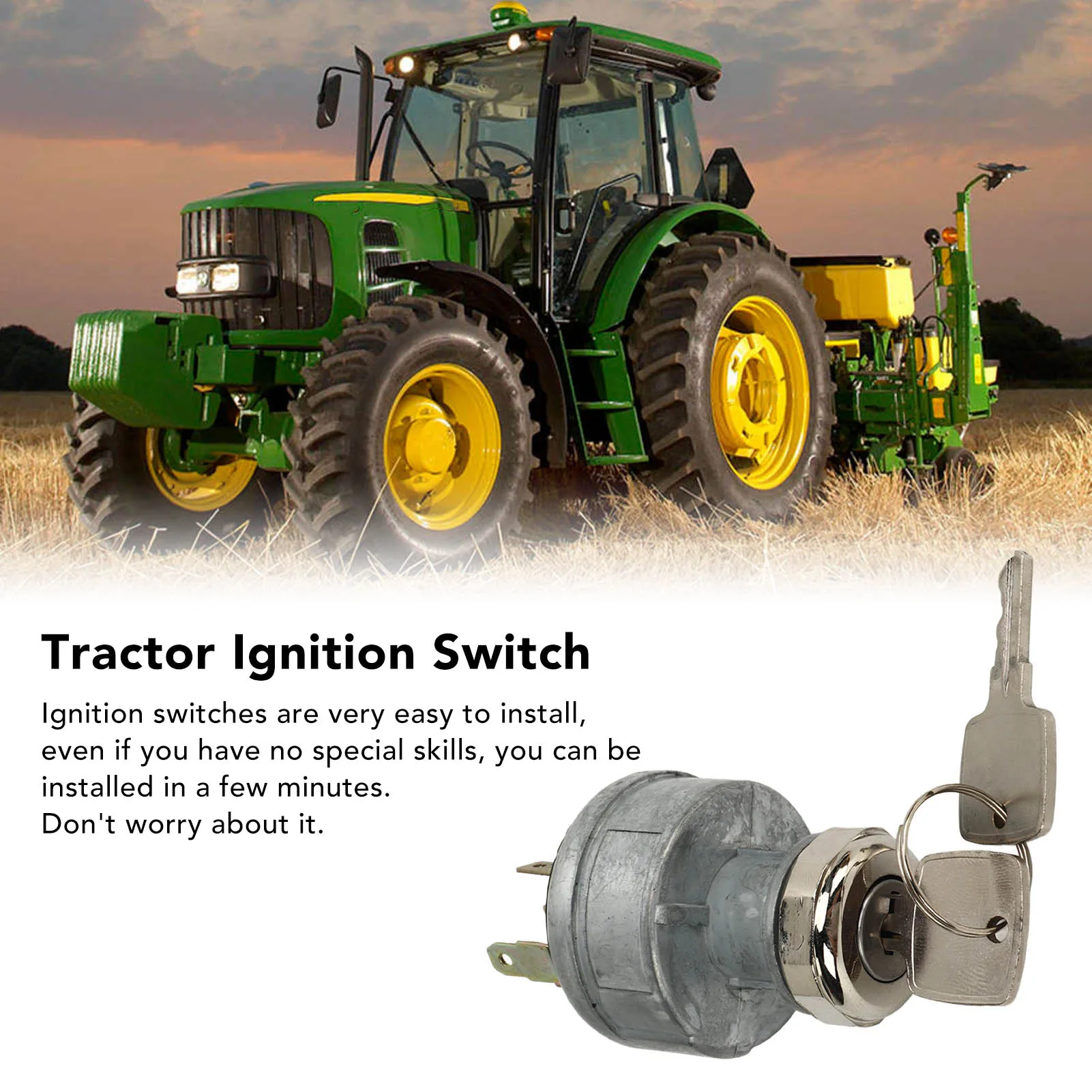 مفتاح تشغيل بديل لجرار jodeere ، مفتاح مفتاح Keyed ، AR58126 ، اشتعال ، من من من من ؟ ؟ ، من من من من ؟ ؟ ، من من ؟ ؟ ؟ ، من ؟ ؟ ؟