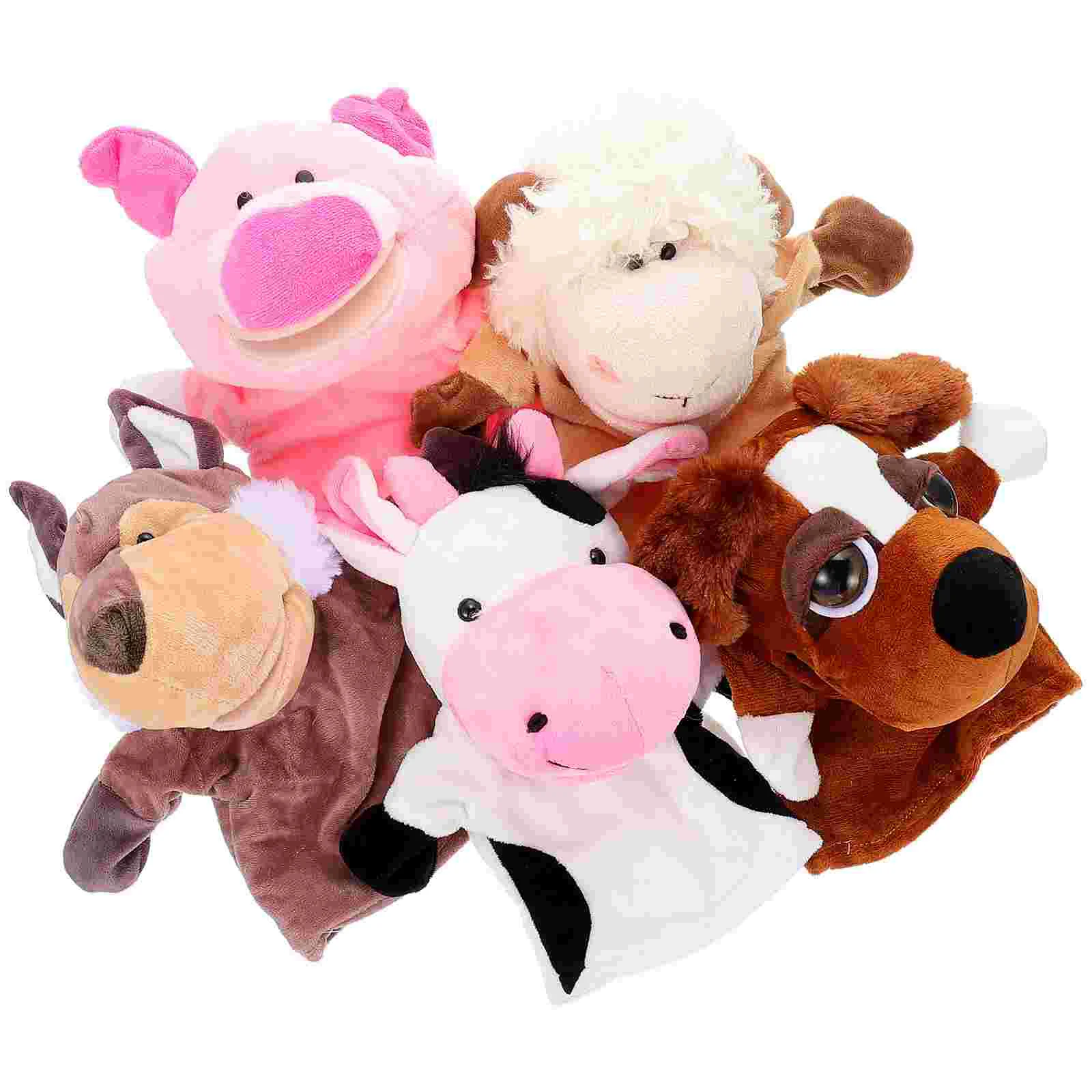 Kidcraft Playset Animal Puppet Hand Toy Puppets with Movable Mouth Parent-child