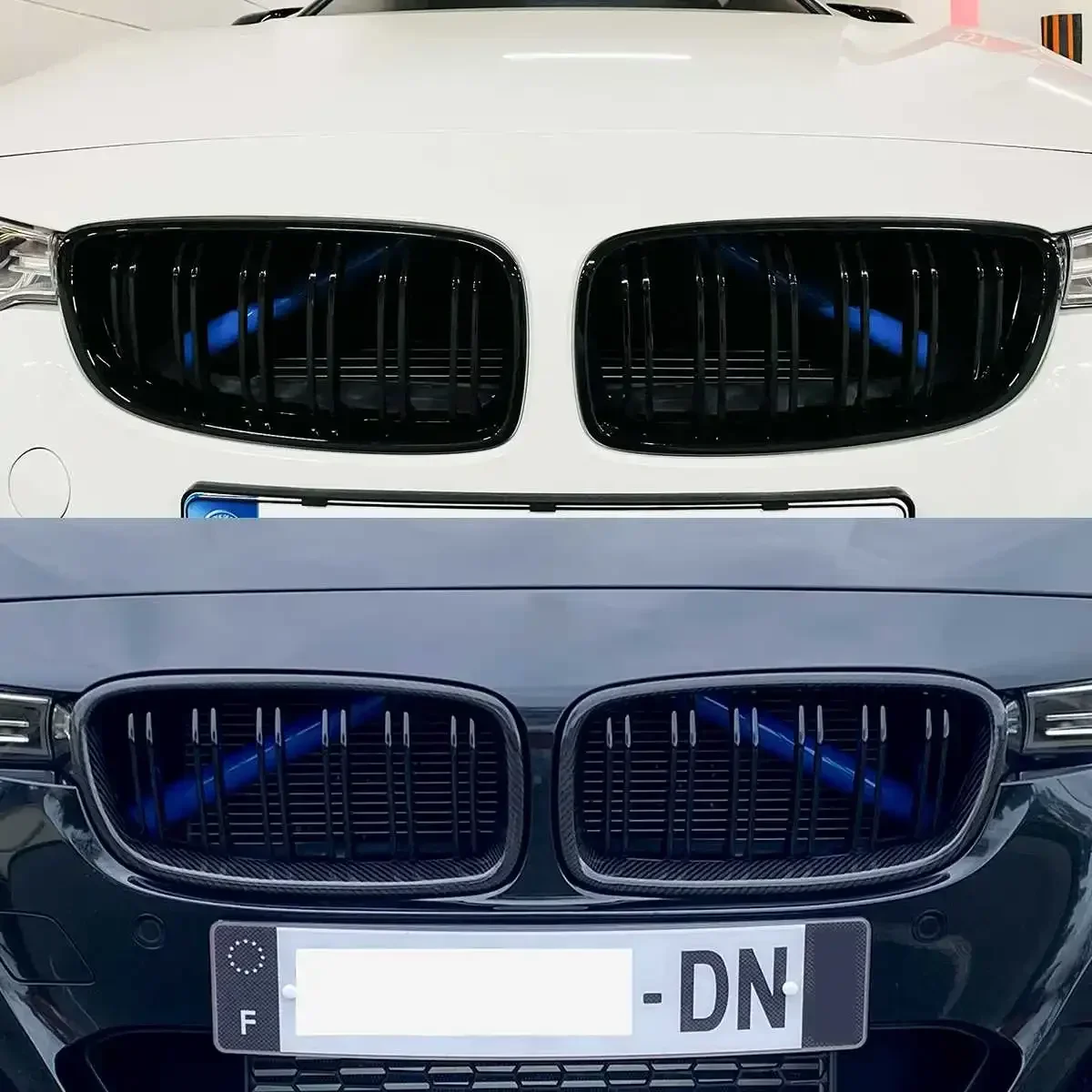 2PCS Grille Cover Clip Trim For BMW X3 X4 X5 X6 E83 F20  G20 G21 G28 G29 Decorations Stickers 2pcs Front Grille Trim Body Kit