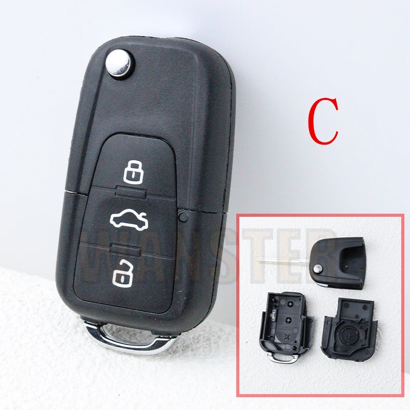 3 Bottons Replace Car Key Fob Shell Case Housing for Roewe 350 360 750 W5 550 for MG 3 5 6 7 MG3 MG5 MG6 MG7 GT GS Folding Key