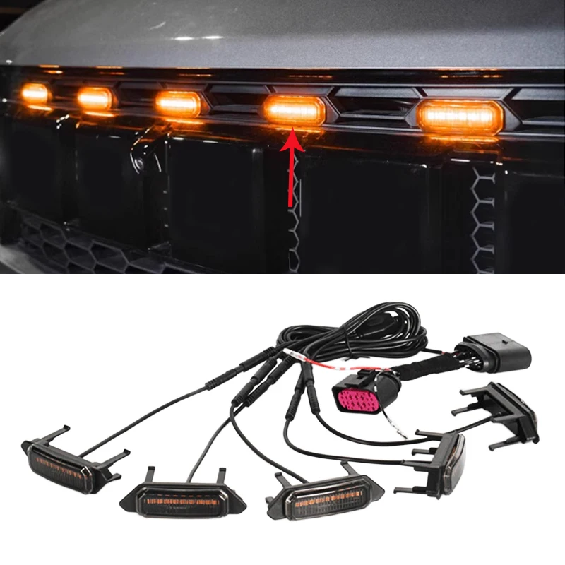 Customer customization For Chery Jetour Traveler T2 2023 2024 2025 Front Grille Small Yellow Light LED Ambient Light