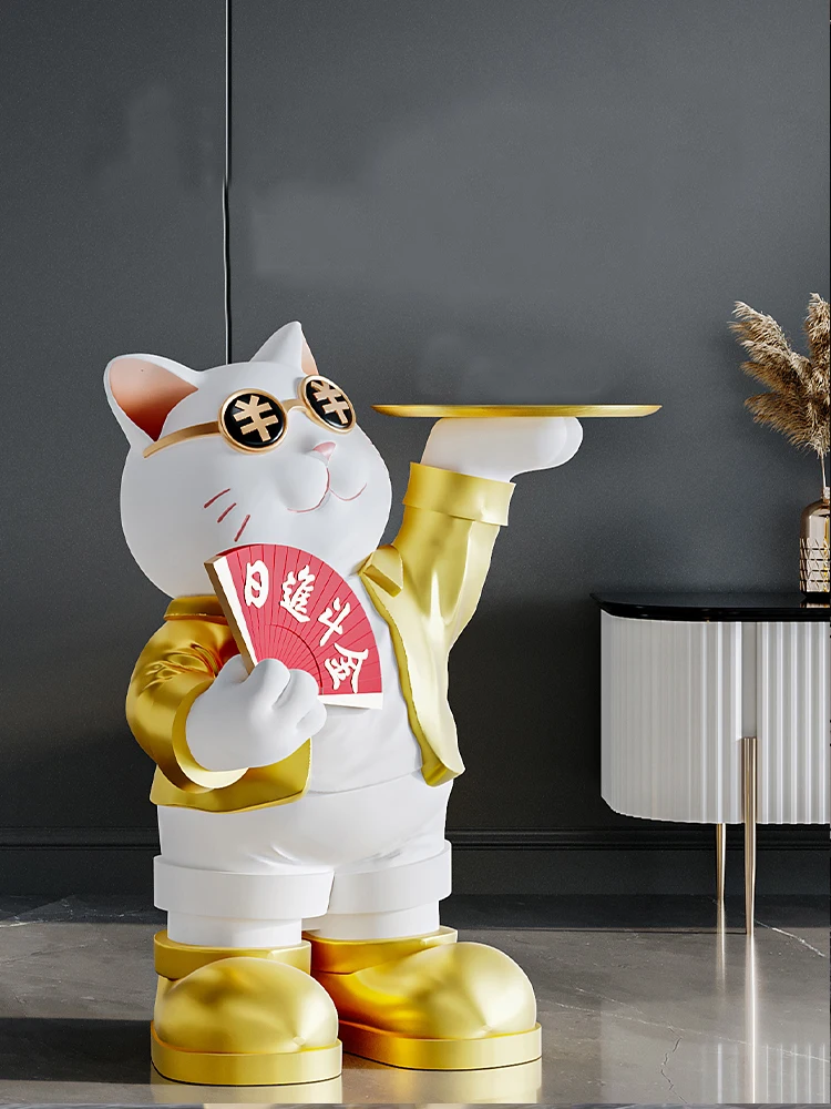 

Home Decor Lucky Cat Large Floor Decorations Opening Gifts Handicrafts Giving Friends Store Opening Lucky Cat Housewarming Gifts