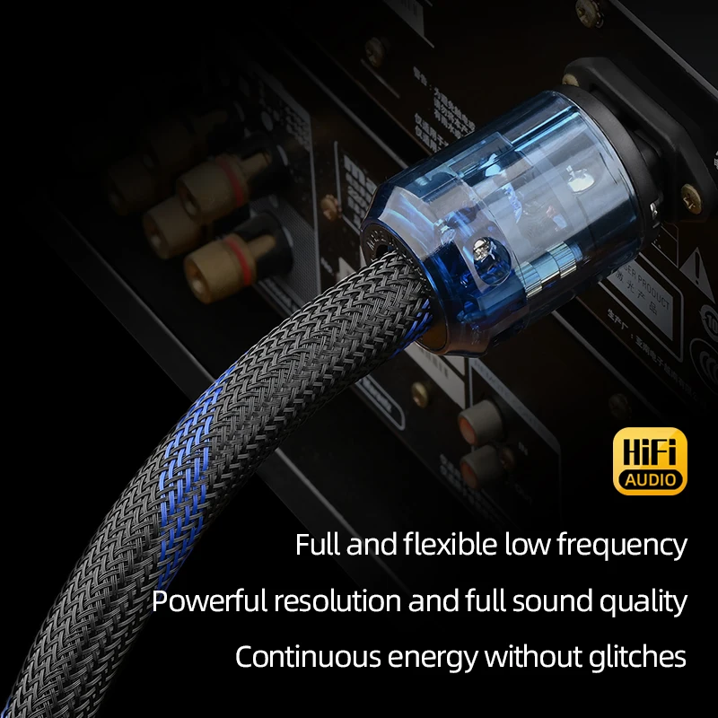 Cable de alimentación Hifi de alta calidad 6N OFC CD DAC, Cable de alimentación CA con enchufe chapado en rodio