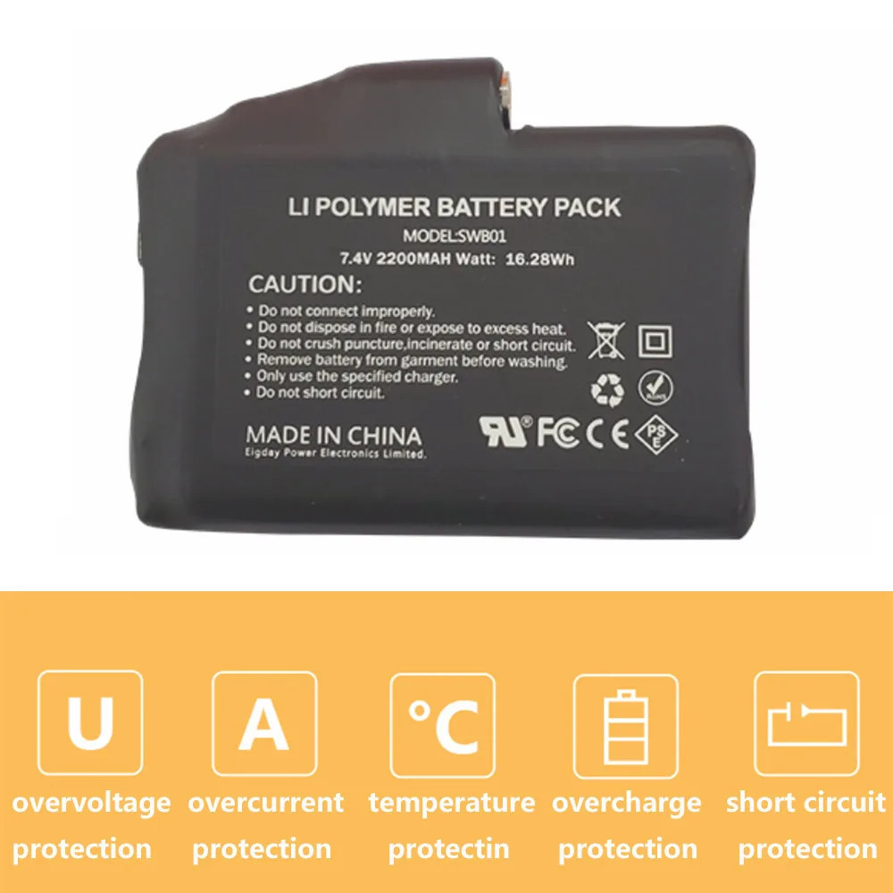 7.4V 2200mAh batteries, Rechargeable Lithium polymer battery, 3.5x1.35MM DC female interface