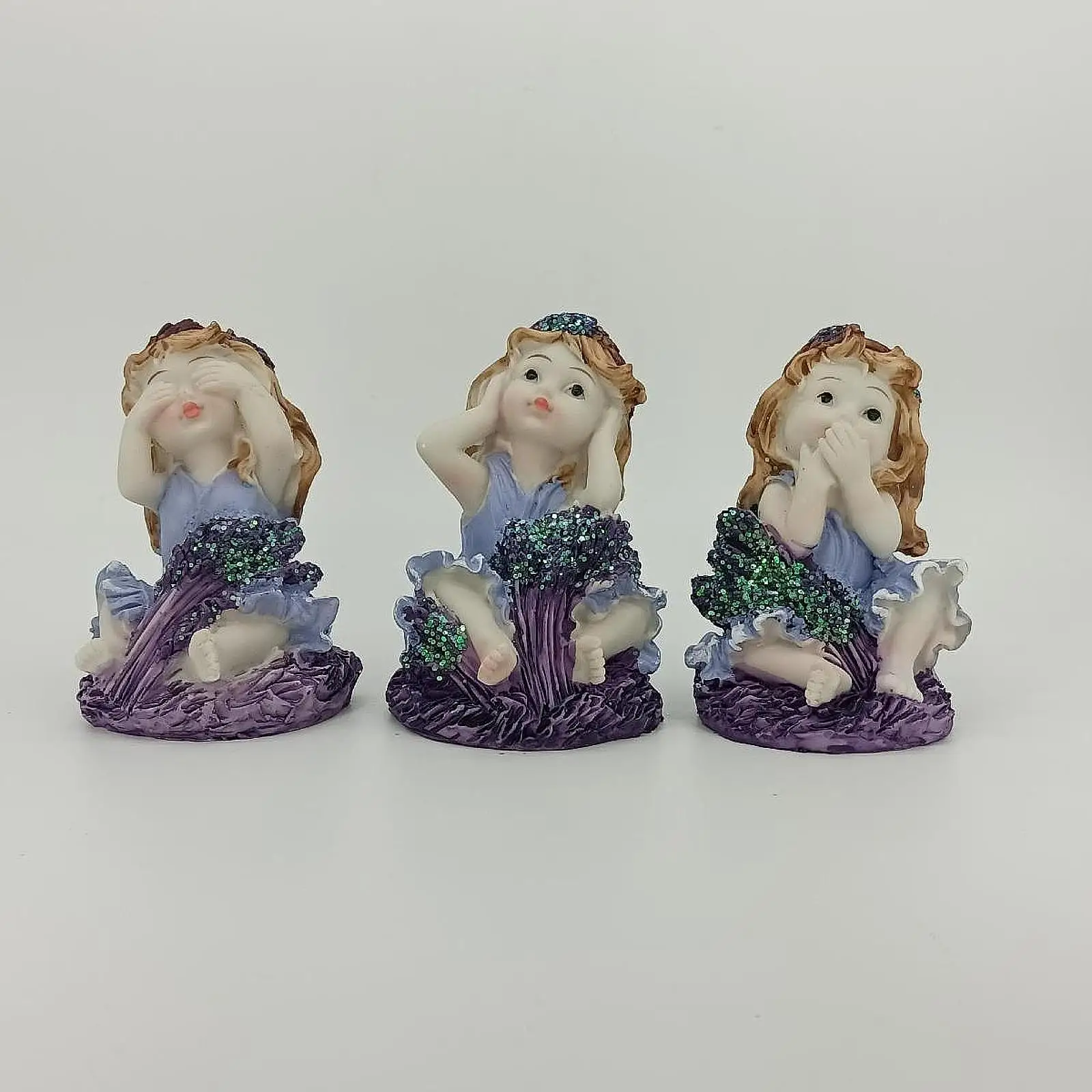 3x коллекция фигурок садовой феи, скульптура из смолы для сада, лужайки, спальни