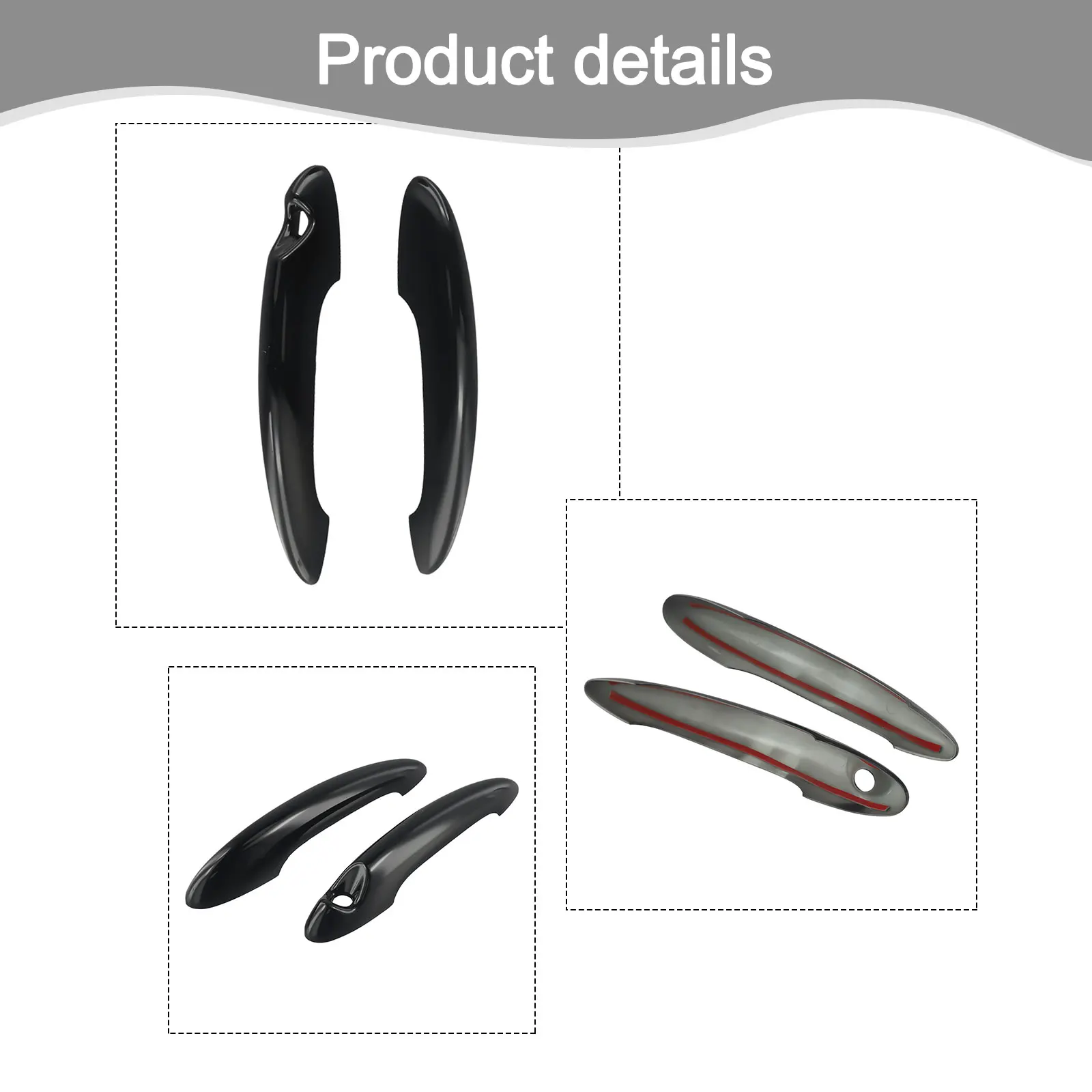 

Glossy Door Handle Covers for MINI For Cooper S R50 R52 R55 R56 R59 Models Exterior Upgrade Without Modifications