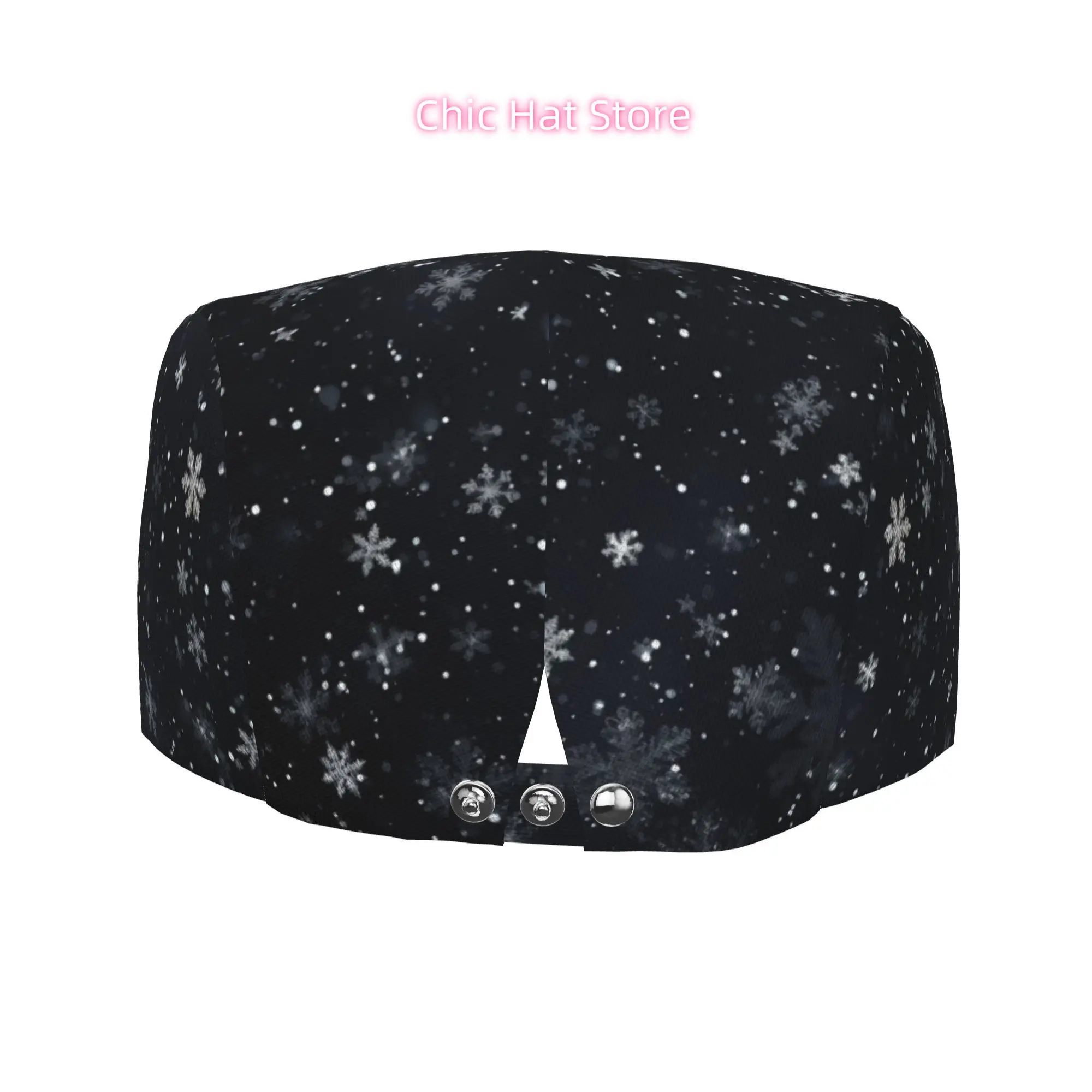 1pc Night Snow Dance All-over Print Flat-top Hats for Men and Women, Newsboy Caps, Berets, Irish Hats, Driver Caps,  Hats, Paint
