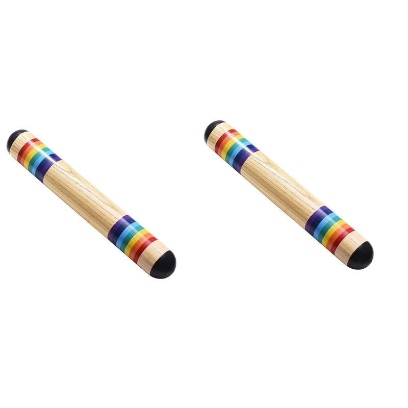 2X Rain Stick Wooden Rain Stick Wooden Rain Maker Rain Stick Musical Instrument Rainmaker Sound Toy For Toddlers Kids