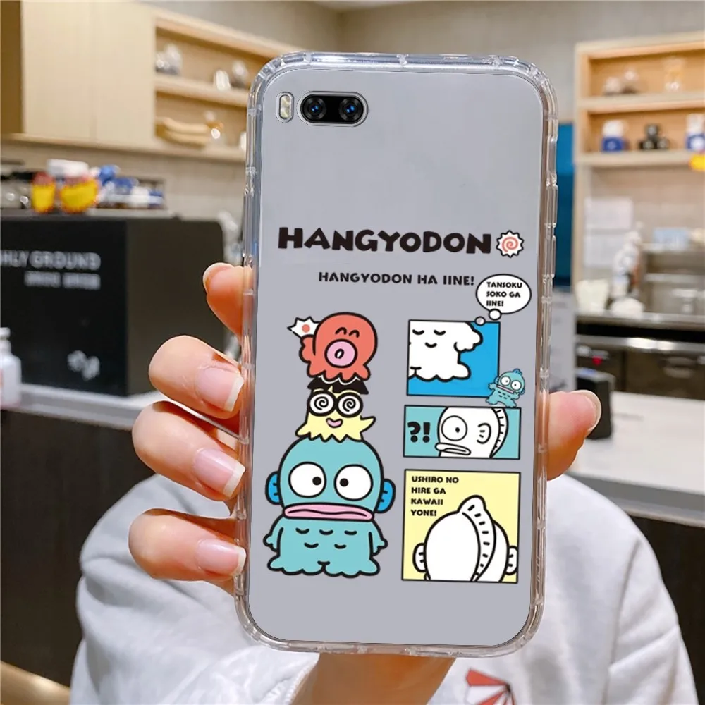 S-Sanrio H-Hangyodon Phone Case For Huawei Mate P10 P20 P30 P40 P50 Smart Z Honor 50 60 70 Pro Lite Transparent Case