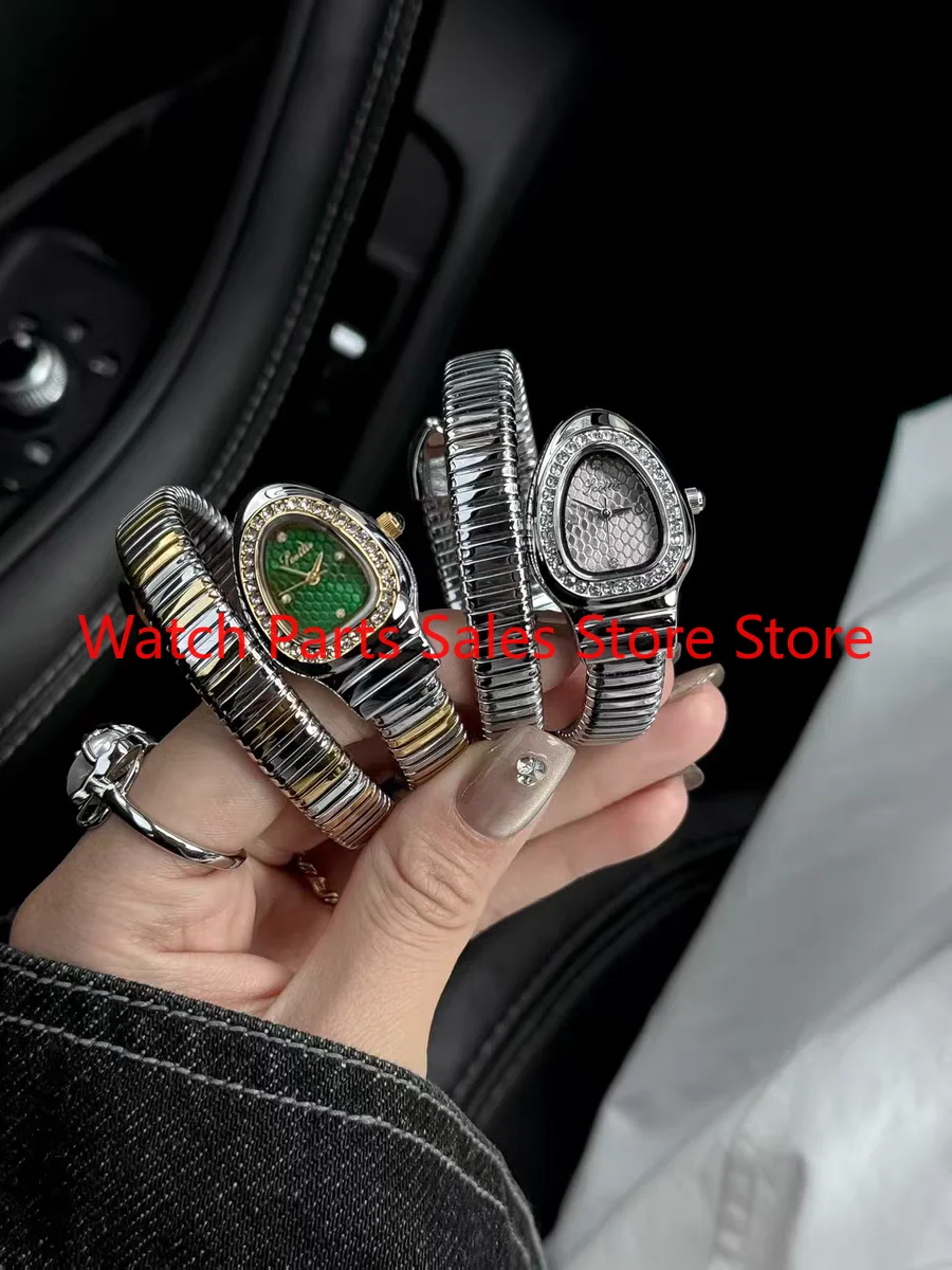 

Snake bracelet watch light luxury diamond-encrusted snake head art small exquisite high sense genuine temperament women's watch