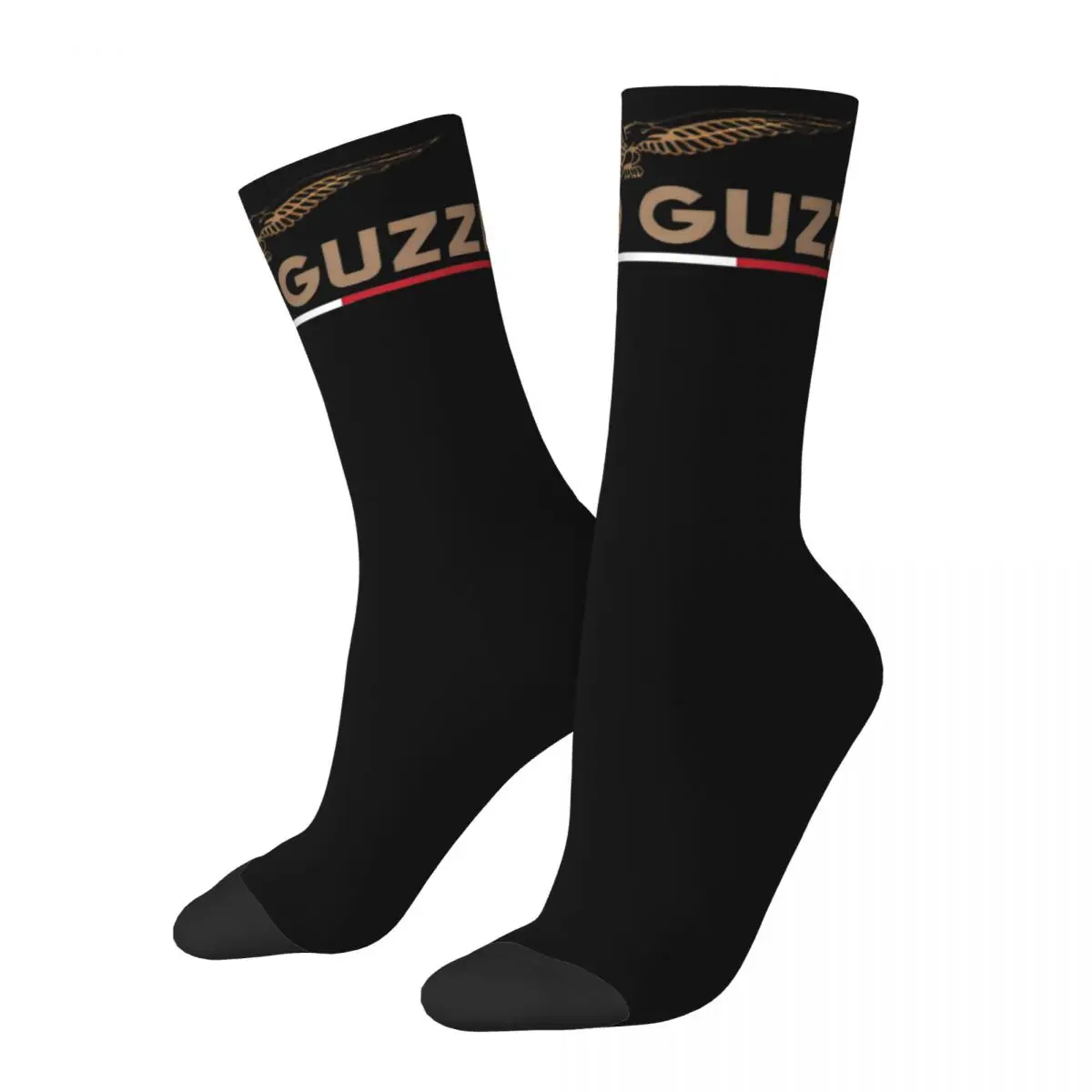 Male Moto Guzzi Motorcycle Socks Cotton Funny Happy Motor Cross Socks Crazy Merch Middle TubeSocks Suprise Gift Idea