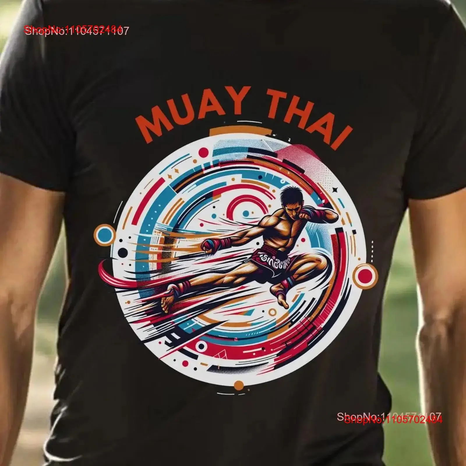 Muay Thai T Shirt Sticker Style Fighter Martial Art Fighting SporT Kickboxing Combat Athlete Apparel AI Generated vintage