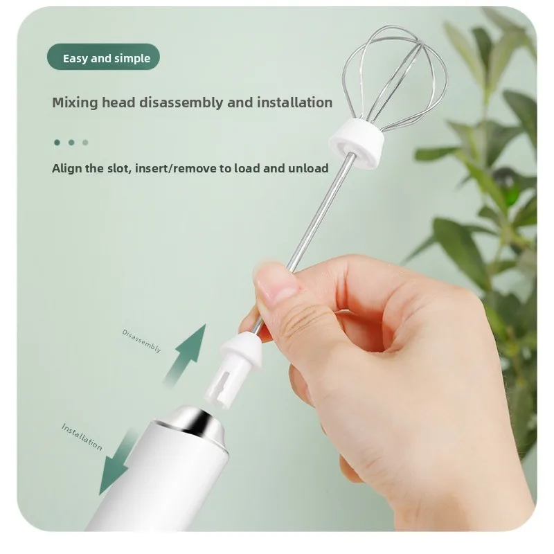 New electric milk frother household kitchen long-lasting battery life handheld wireless electric egg beater stirring stick