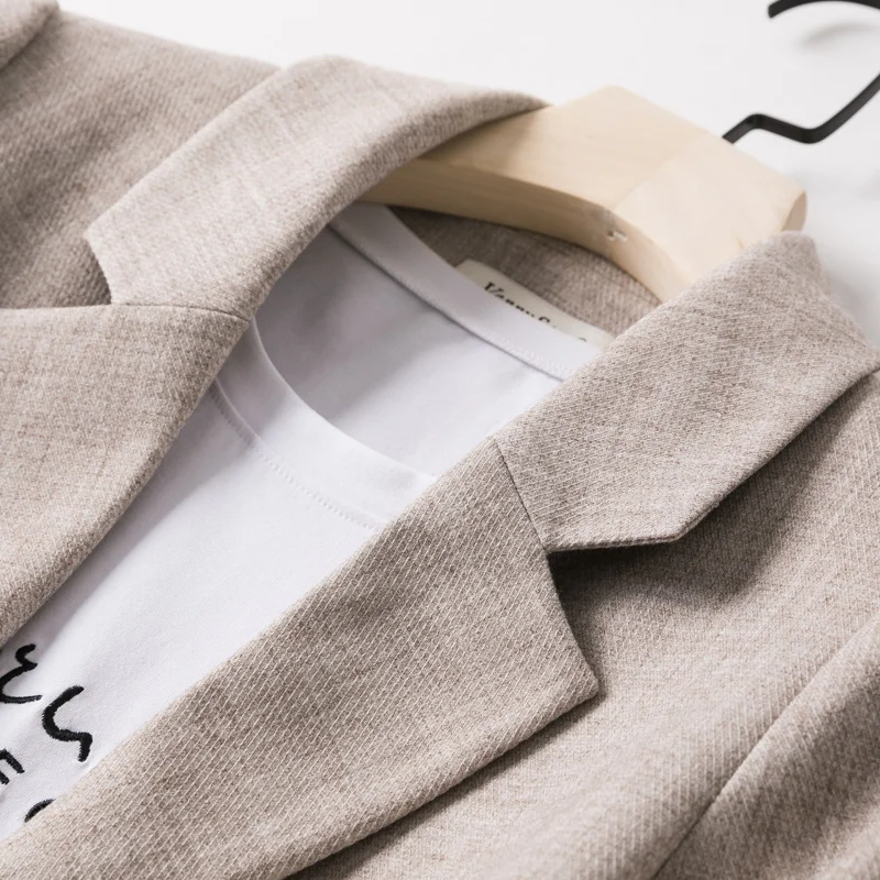 Blazer xadrez de manga comprida feminino, casacos casuais para senhoras, ternos de negócios, jaqueta de escritório, nova moda, primavera, 2023