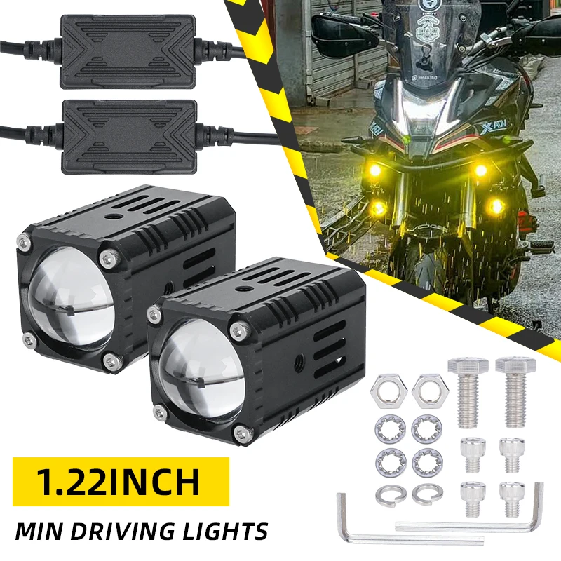 

Auxiliary Motorcycle LED Spotlight Lens Led Headlight Fog Light Lamps 12V-24V 50W for Honda Yamaha Suzuki Hero Italika Jawa BMW