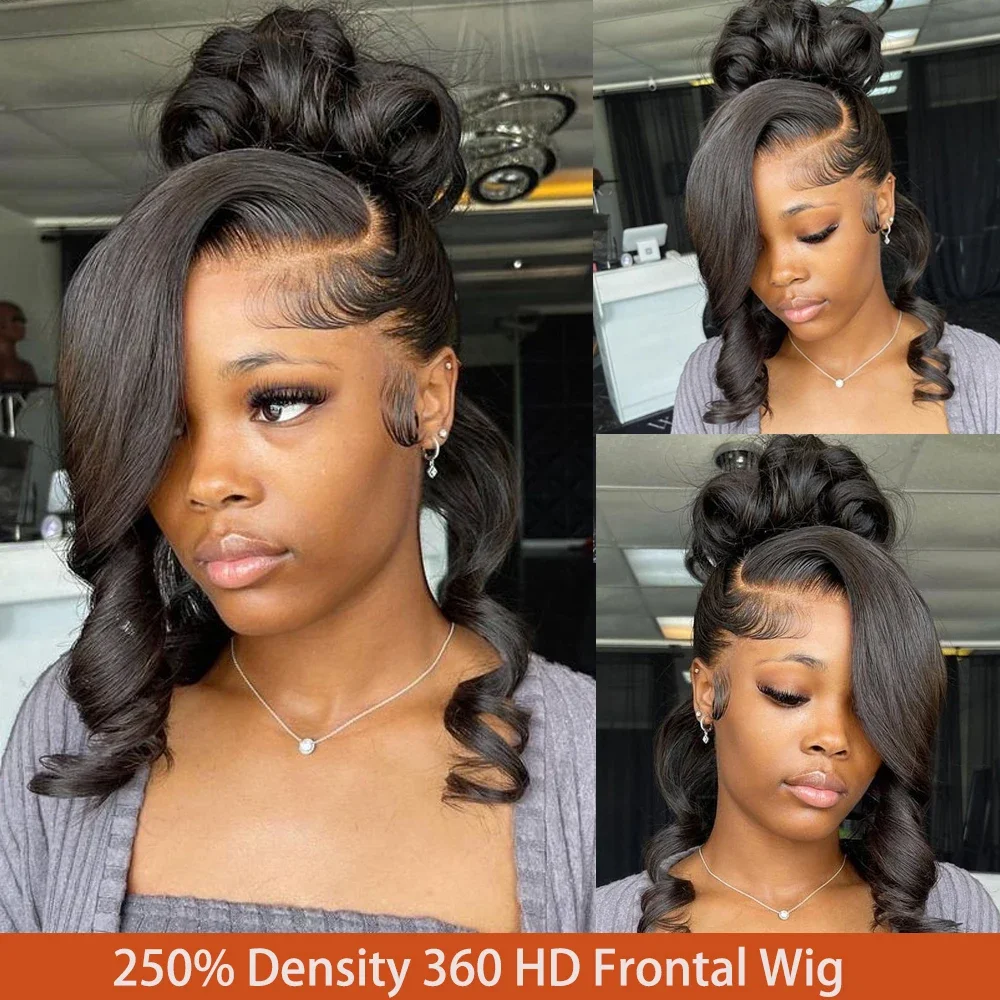 Perruque Lace Front Wig Body Wave Naturelle, Cheveux Humains, 13x4, 13x6, 250% HD, 30 40 Pouces, 360, pour Femme