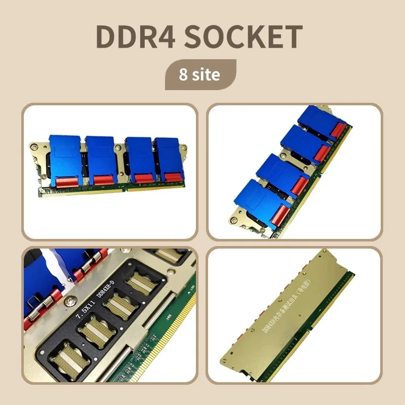 DDR4 8-channel Memory Chip Test Socket 8-bit RAM Testing Jig Conductive Adhesive
