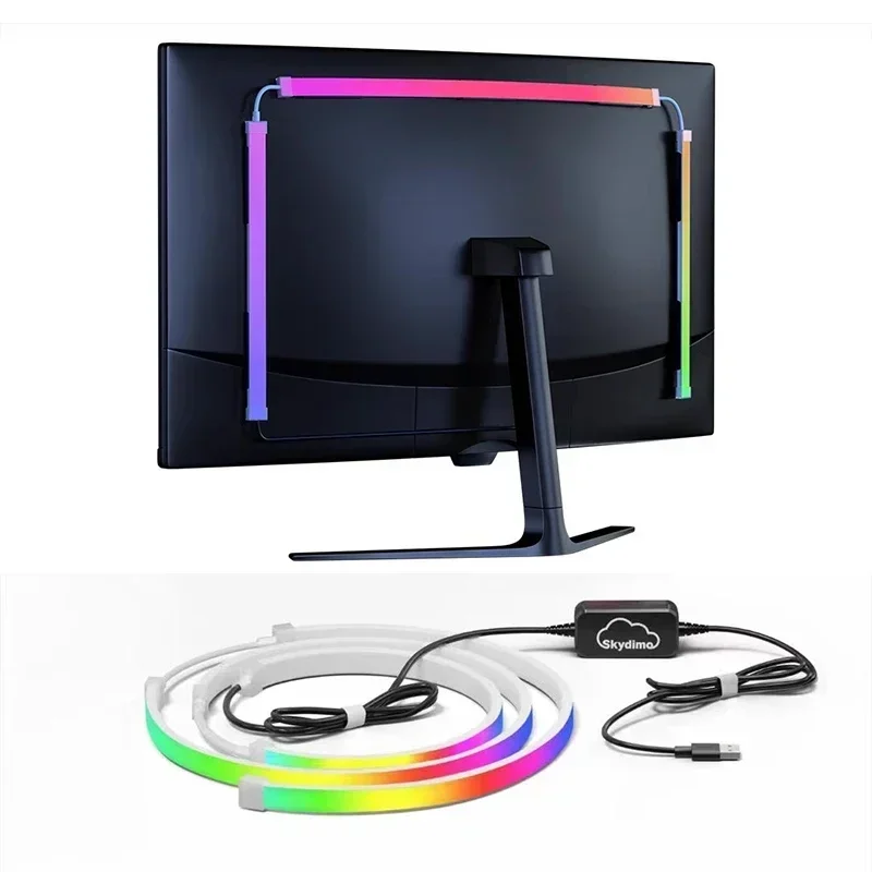 Tela do computador sincronização luz tira monitor ambbilight luzes led iluminação ambiente pc