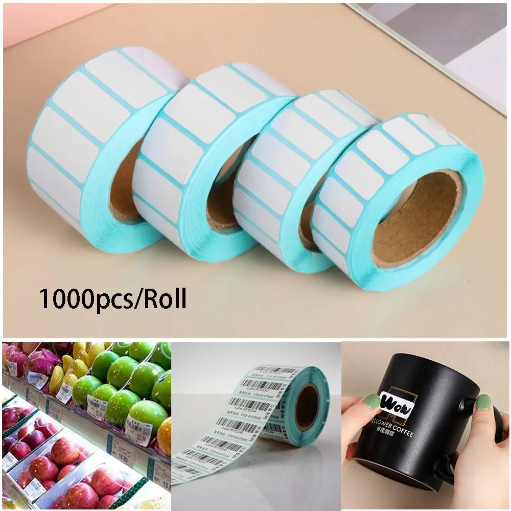 1000pcs/Roll Cards Print Supplies Supermarket Price Waterproof Thermal Sticker Package Label Adhesive Paper