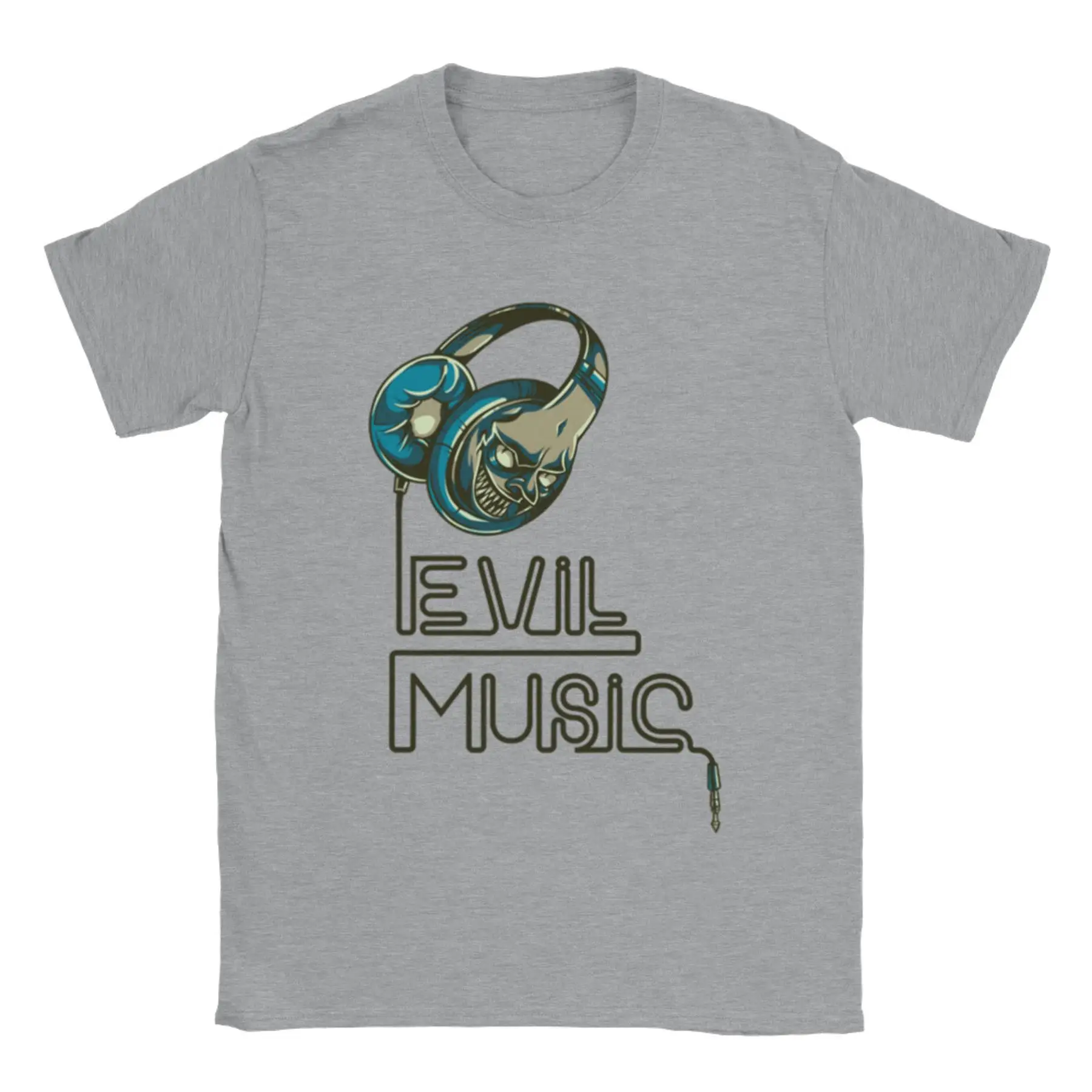 تي شيرت Evil Music للجنسين بياقة دائرية