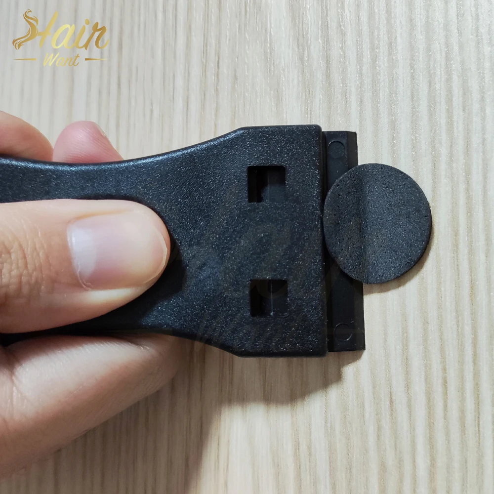 Hair Want Hair Extension Tape Glue Removal Scraper Kit with Remover Backing Board Replacement Blades for Tape In Extensions