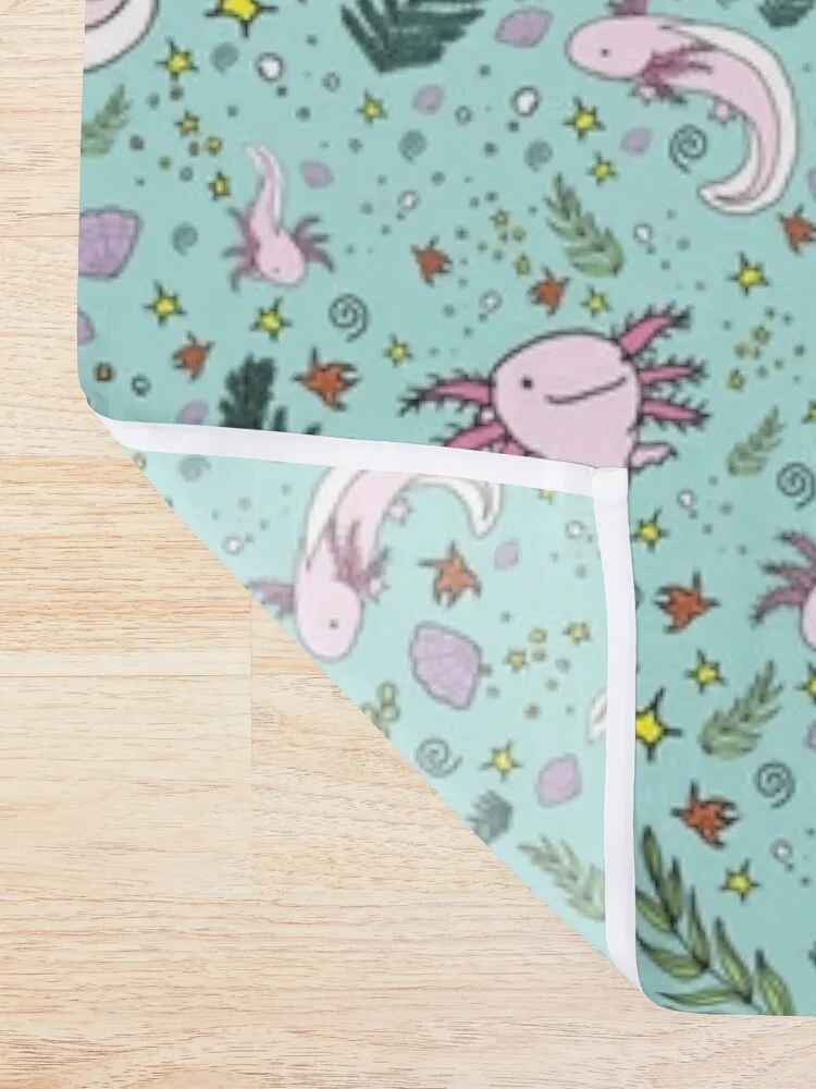 Axolotls in Blue Shower Curtain Waterproof Shower Curtain And Anti-Mold Shower Curtains Bathroom