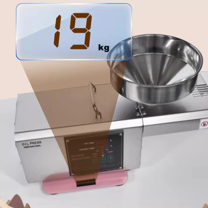 

New Upgraded Intelligent Temperature Control Oil Press Stainless Steel 220/110V Automatic Hot and Cold Oil Press Peanut /Sesame