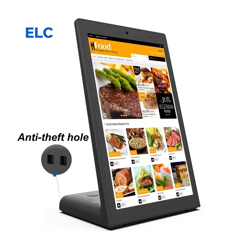 BOLRZO L-Type 10.1 Touch Screen RK3568 Rj45 Options NFC 2 + 16GB Restaurant Food Menu Order Android 11 Tablet