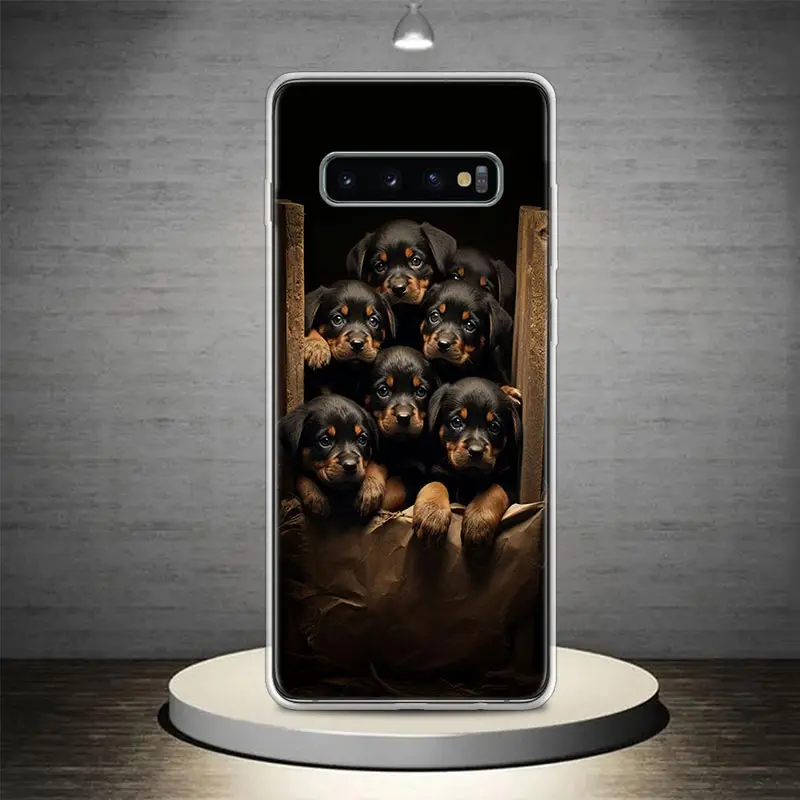 Rottweiler Dog Rottie Phone Case Shell For Samsung Galaxy S24 S23 S22 Ultra S21 Plus S20 FE S10 S10E S9 S8 + Cover Capa Funda