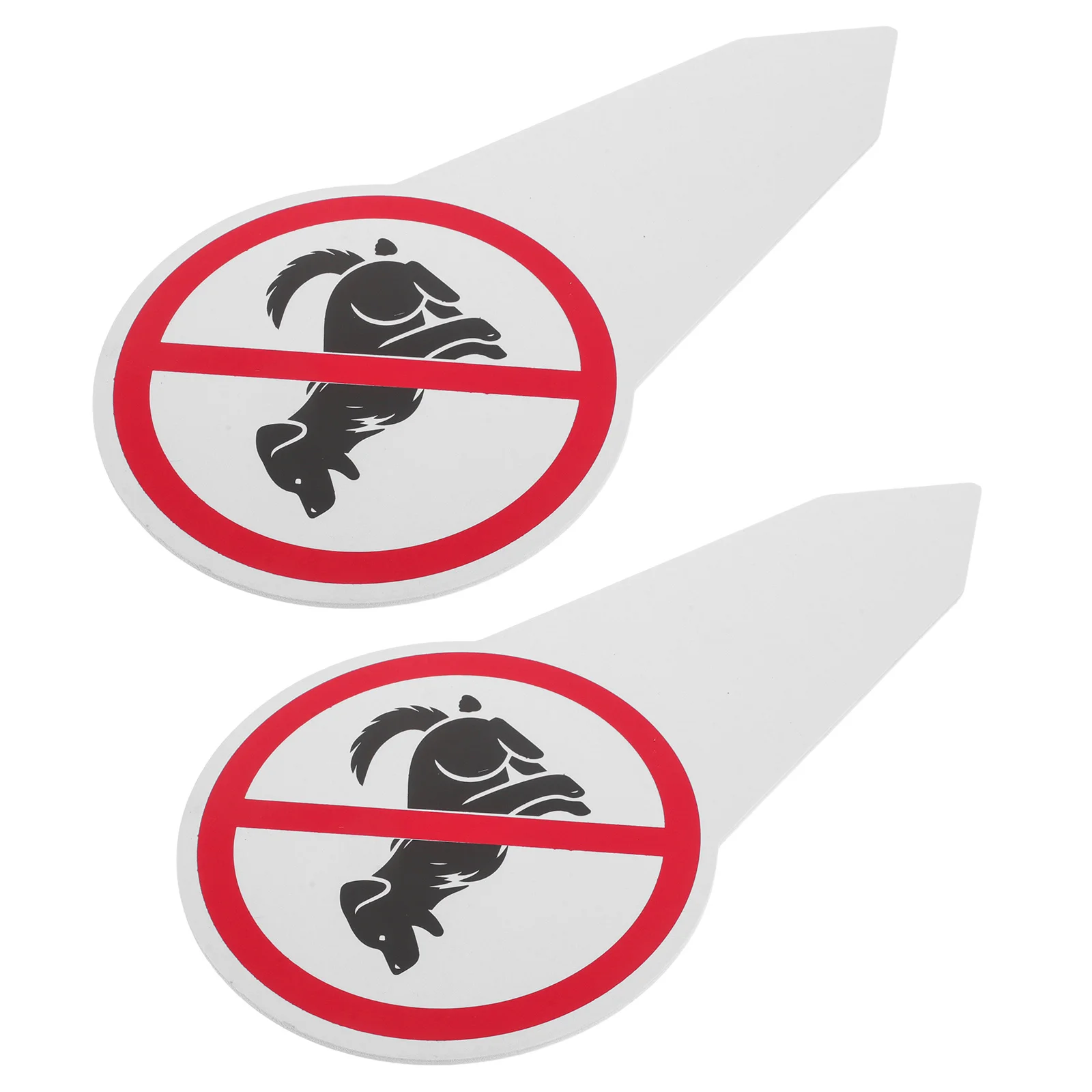 

2Pcs No Pooping Dog Sign Stake Durable Metal Pet Yard Decorative Lawn Stakes Warning Dog Poop Caution Sign Lawn Signs