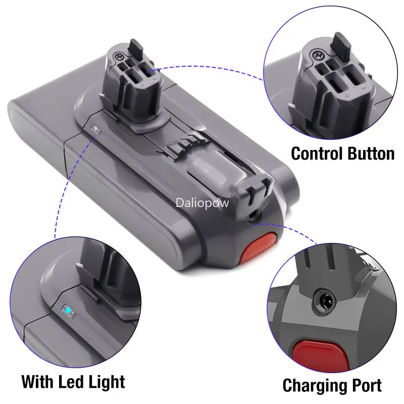 25.2v Dyson Replacement Click-in Battery 6.0Ah for V11 Cordless Stick V11 Outsize V11 Animal Torque Drive Part No 970425-01