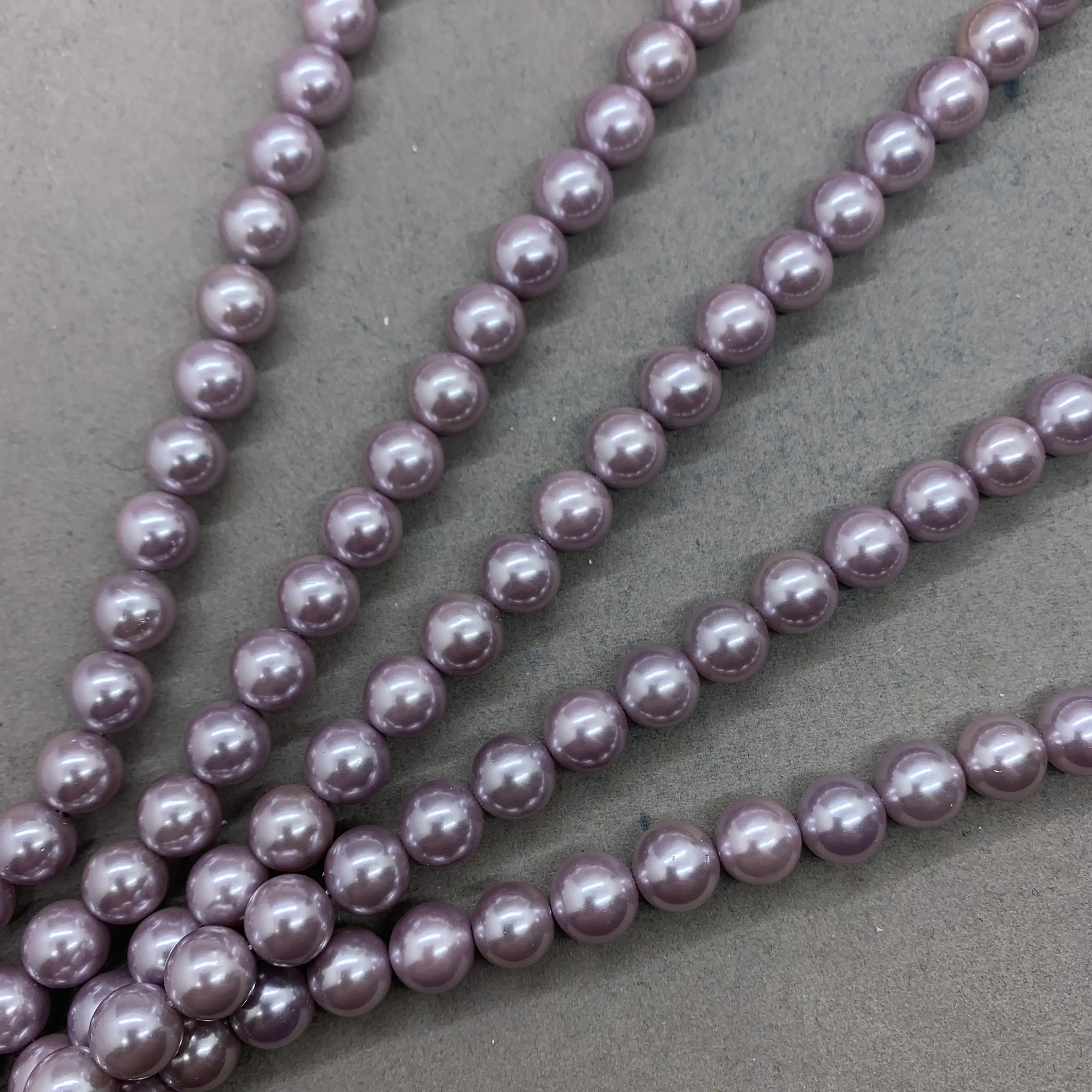 Natural Plating Purple Ocean Shell Pearl Bead 6-12mm Round Loose DIY for Jewelry