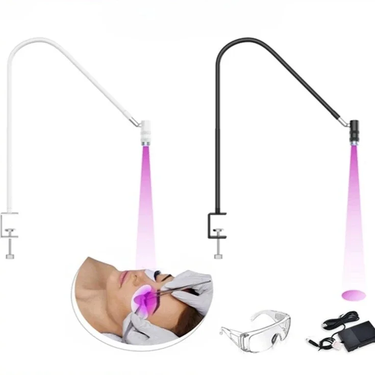 

（Big disount）UV Lash Light 6V Curing UV Eyelash Glue Colloidal LED Lamp for Eyelash Extensions Eyebrows Grafting Touch Adjustabl
