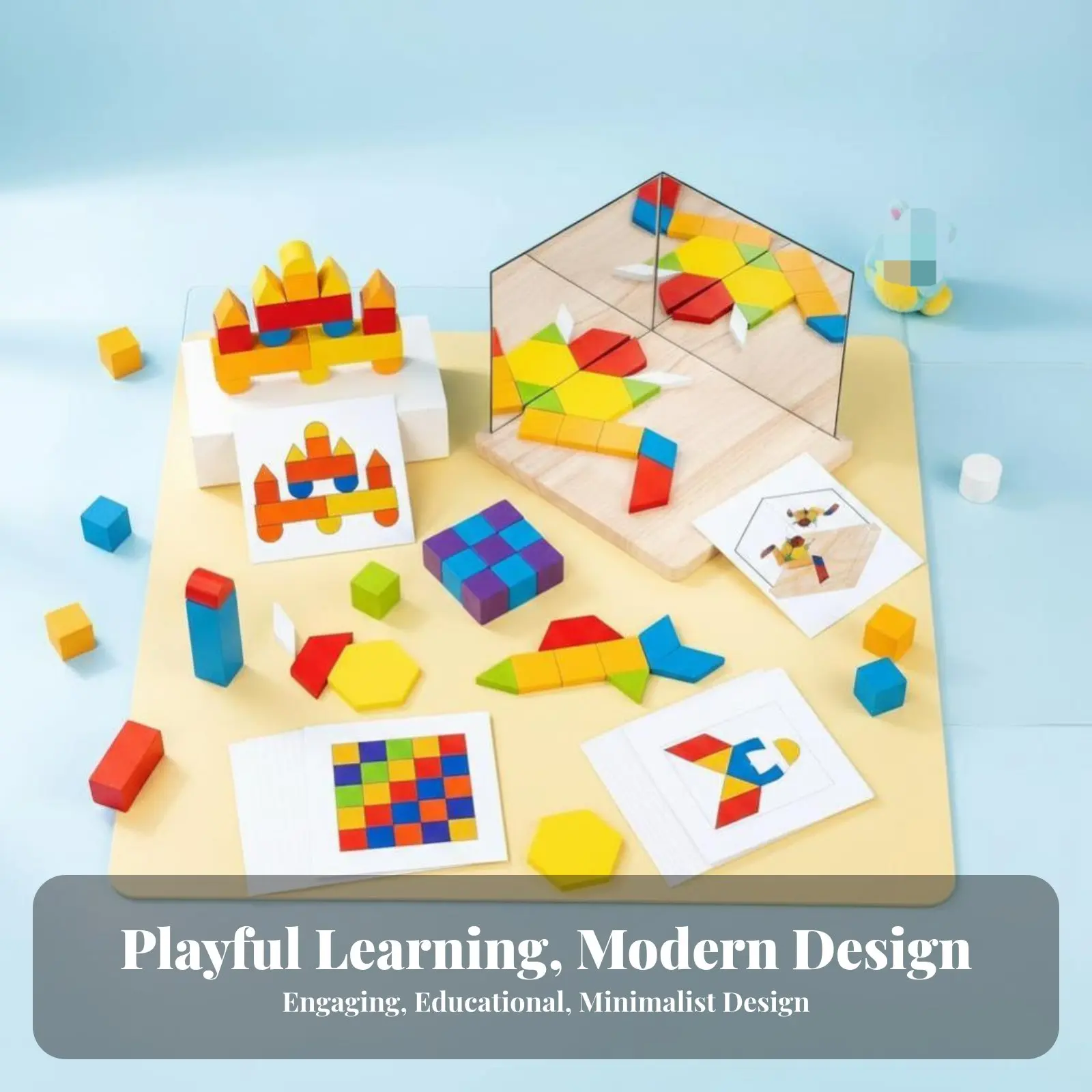 

Children's Mirror Game, Spatial Logic Training, Educational Wooden Toy, Creativity Development