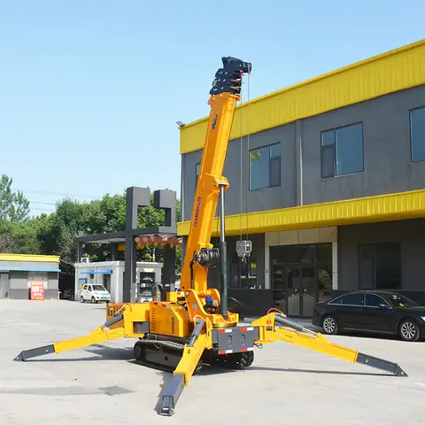 도시 건설 현장을 위한 듀얼 모터, 저소음 작동 및 과부하 보호 기능을 갖춘 3Ton 5Ton 10Ton 소형 스파이더 크레인