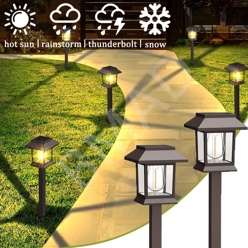 

LED Solar Lawn Lamp Outdoor Waterproof Lighting Courtyard Lawn Light for Patio Yard Sidewalk Driveway Landscape Decoration
