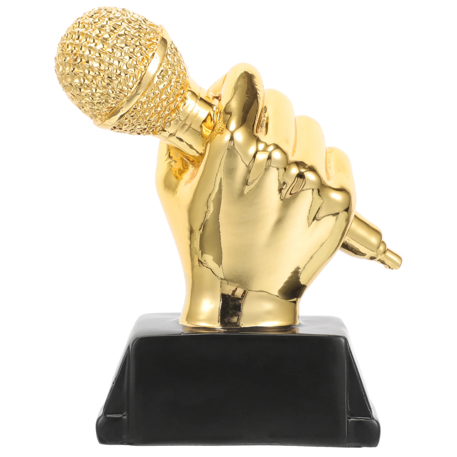 Microphone Trophy Cheer For Competitions Resin Mini Adult Award Singing Awards Trophies Participation Student Music