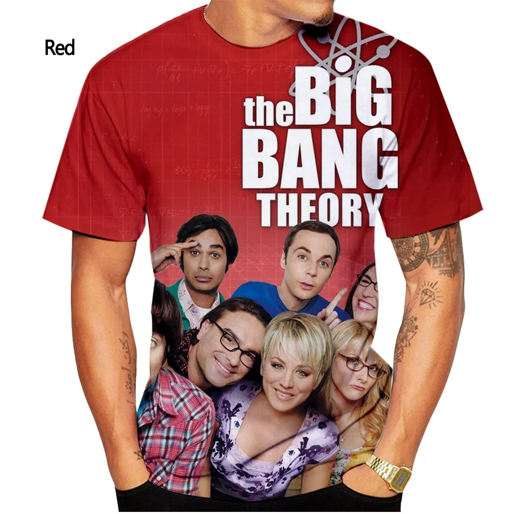 New fashion TV series The Big Bang Theory 3D printed T-shirt men\'s and women\'s summer casual short-sleeved funny T-shirt top