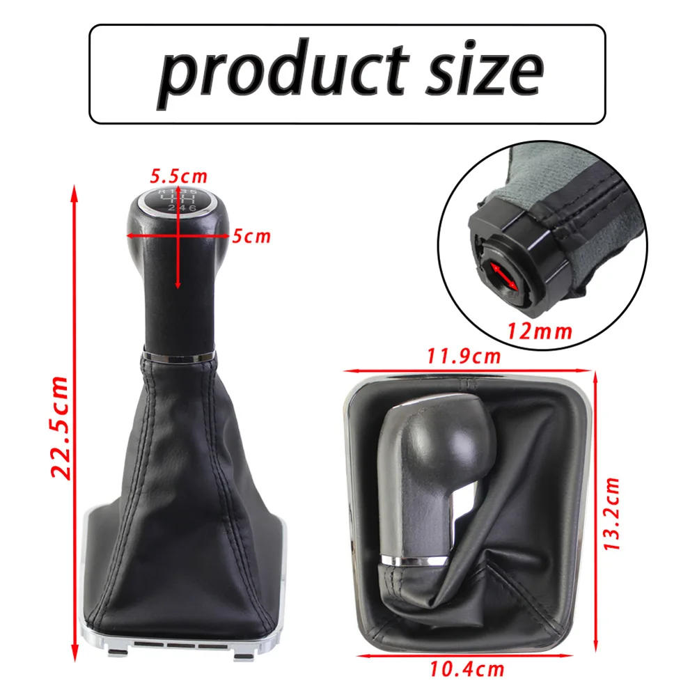 6 Speed Leather Material Car Gear Shift Knob Lever Gaitor Boot Case Cover For Opel For Zafira B 2005-2015