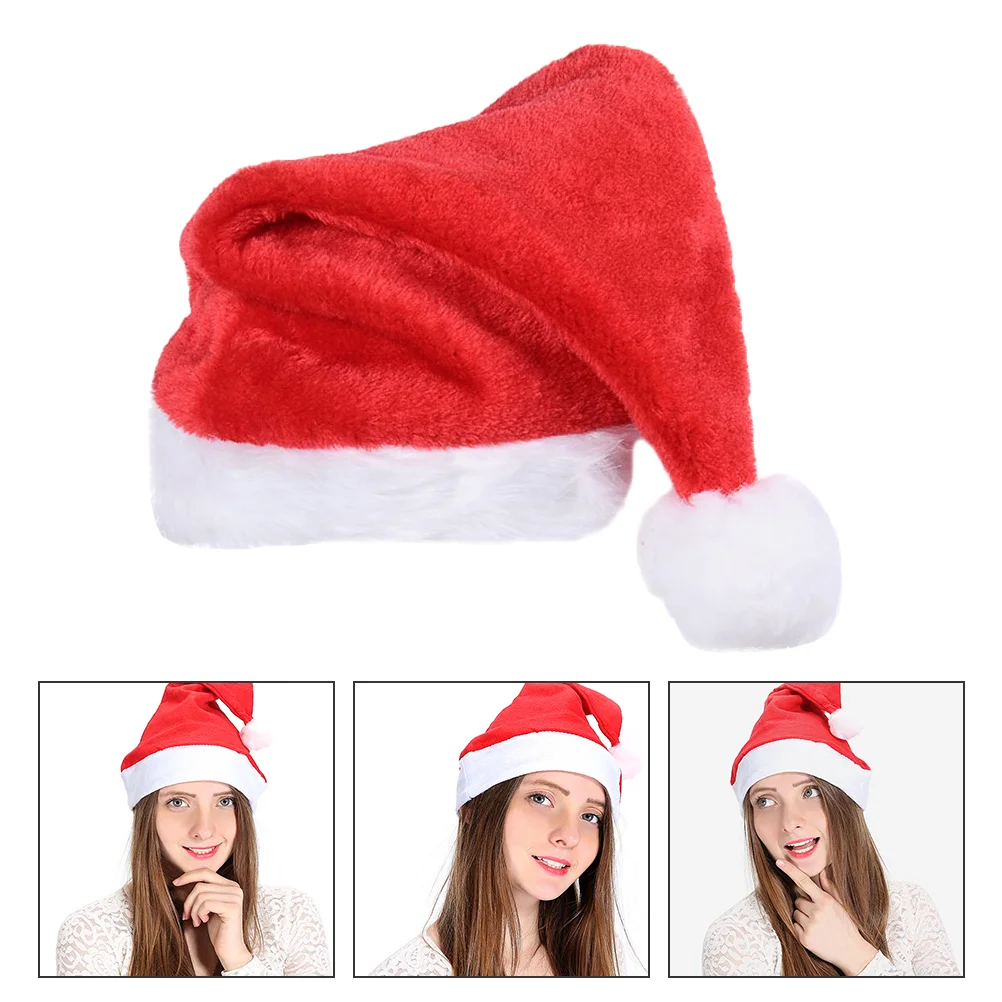 

8 Pcs Santa Ornaments Hat Christmas Party Props Adults Hats Red Decorations Holiday Event Man