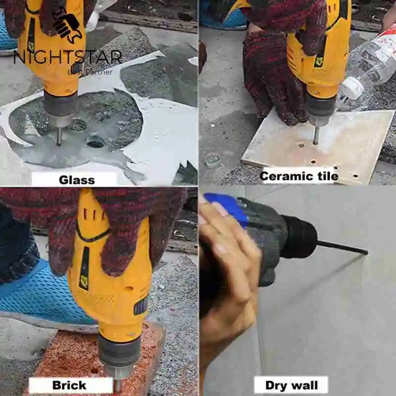 4 Bộ Mũi Khoan Ngói Đá Cẩm Thạch Kính Gốm Cưa Lỗ Khoan Bits Cho Dụng Cụ Điện 4Mm 6Mm 8Mm 10Mm