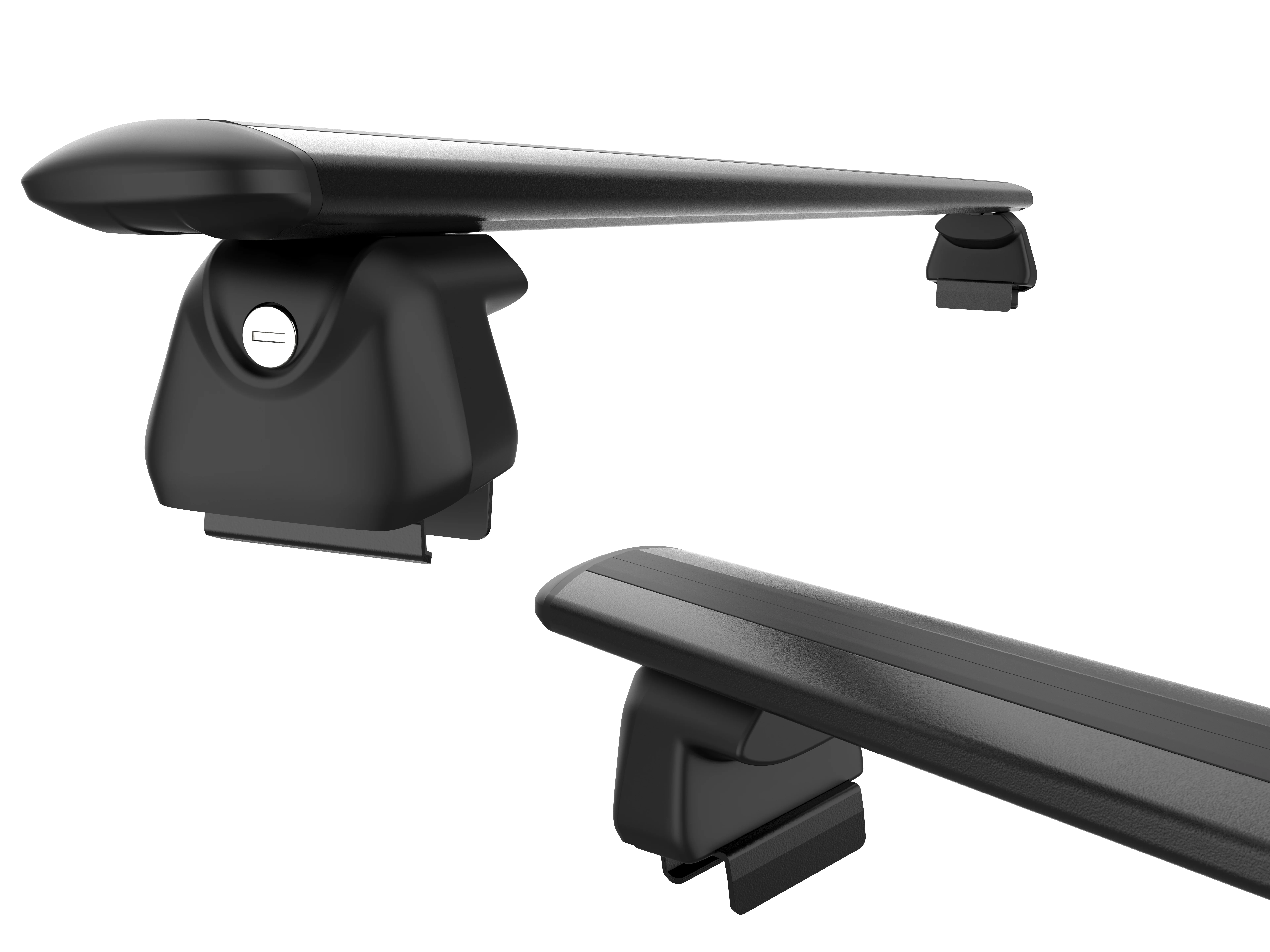

Universal Aluminum Alloy Roof Rack Cross Bars Lockable Anti-Theft Design Adjustable Length With Raised Side Rails