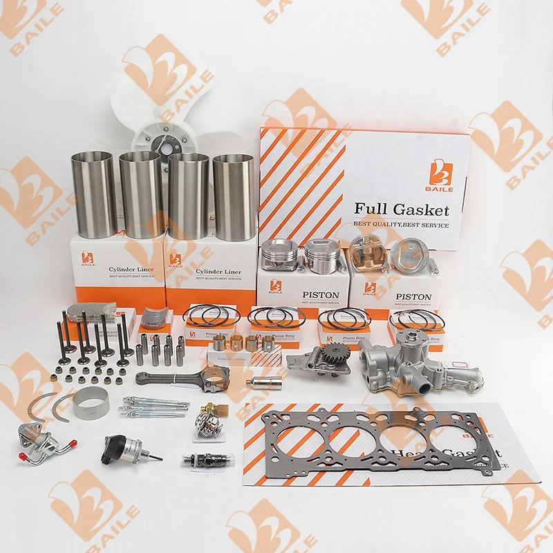 2026 Engine Overhaul Rebuild Kit With Gasket Kit Engine Valves Bearings Set for 5K Toyota Engine
