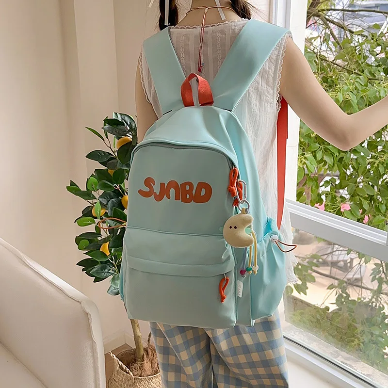 حقيبة مدرسية على ظهره حقيبة مدرسية للطلاب للجنسين حقيبة ظهر من النايلون حقائب ظهر للركاب والسفر والرياضات الخارجية #2