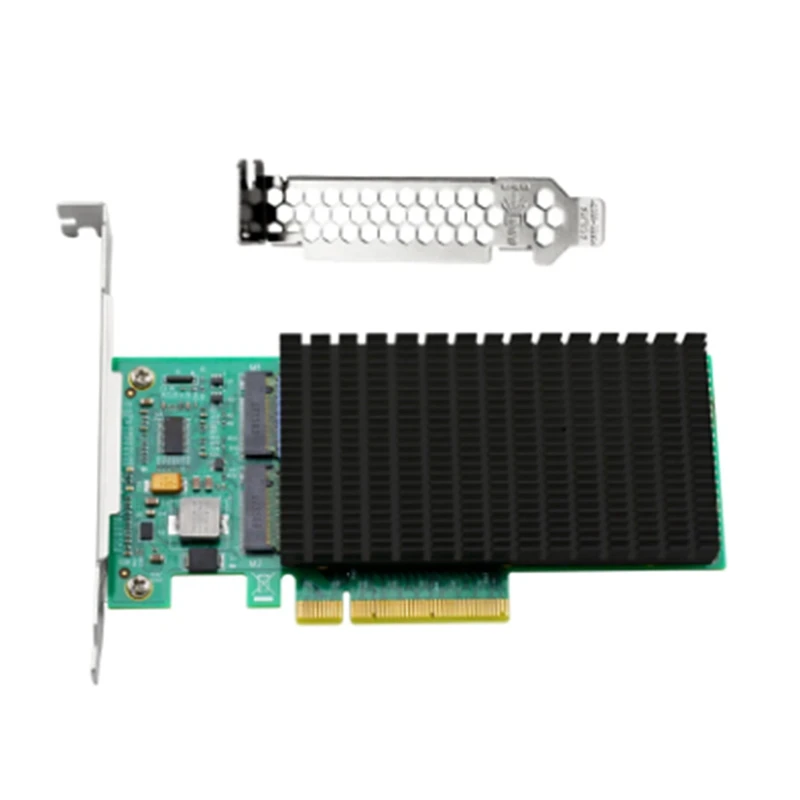 Top-ANM02PE08 Nvme Controller Pcie To M.2 Dual Port With Heatsink ( Not With SSD )