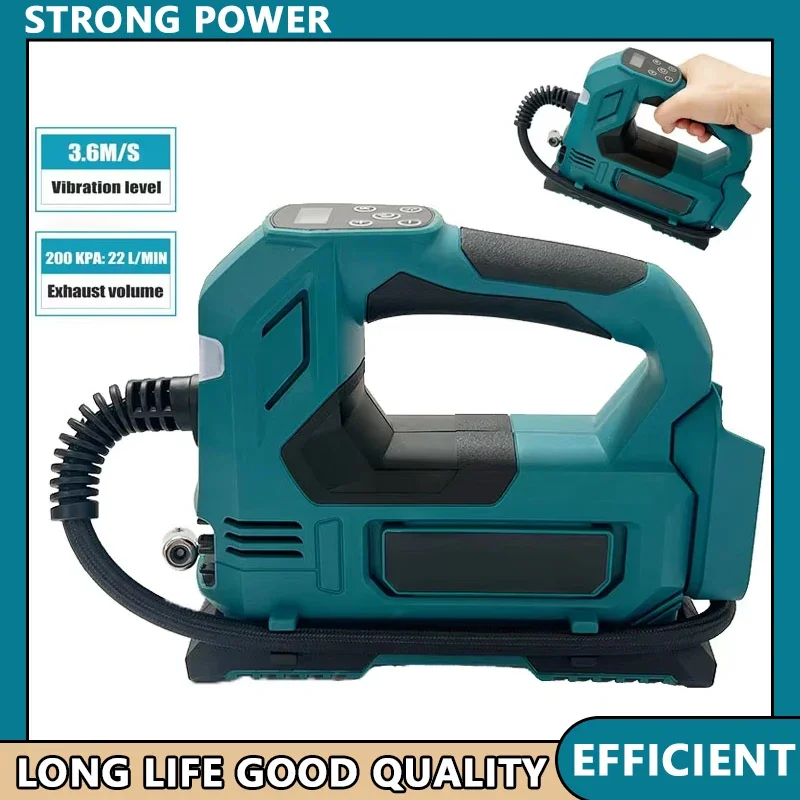 

Подходит для Makita, портативный беспроводной насос для накачивания шин, аккумулятор 18 В, электрический воздушный насос, ручной воздушный компрессор для автомобильных велосипедных шин, мяч