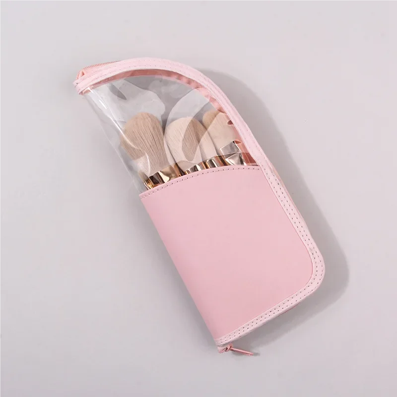 【High-End Custom Pink Angled Brush Case】Storage Bag for Your Makeup Tools - Elevate Your Beauty Routine with Style!