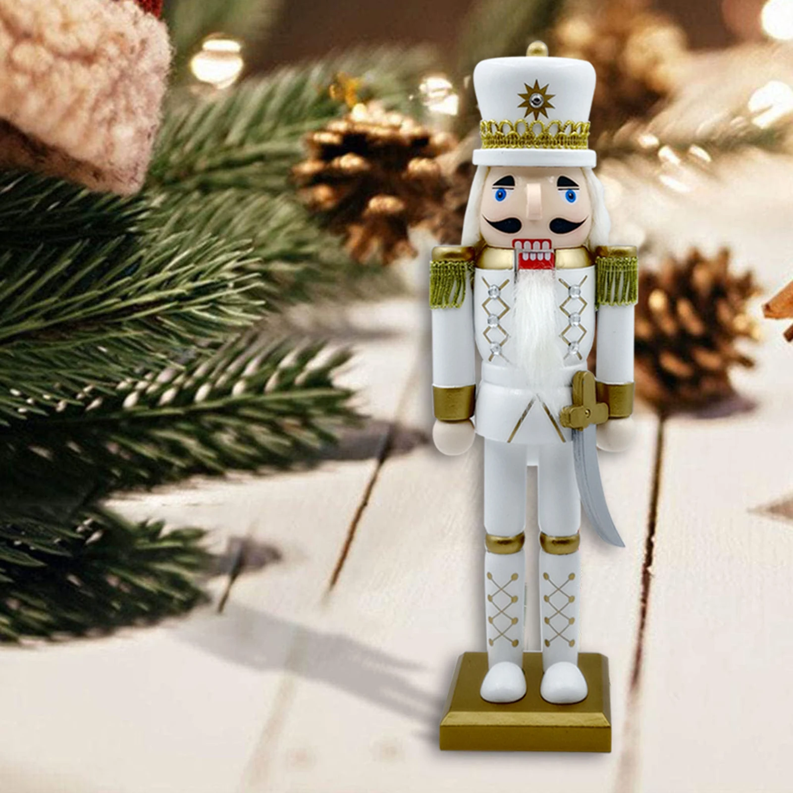 Nutcracker Figure Long-lasting Sturdy Party Decor For Fireplaces Mantel Supplies Room Home Decor Items Sculptures And Figurines