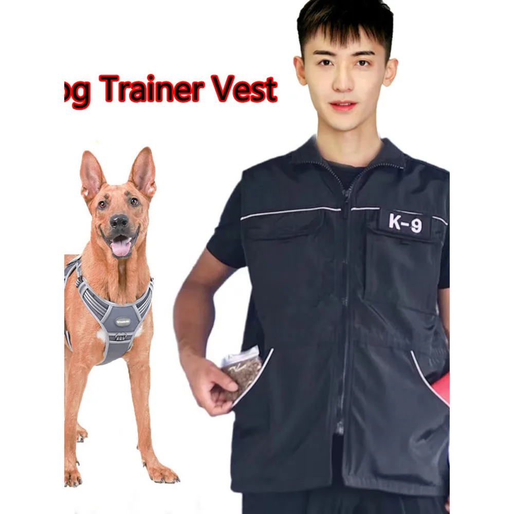 

Тренажер K9, жилет для лошади, собаки, немецкая овчарка, рабочая собака, водонепроницаемый и устойчивый к царапинам костюм, тренировочный костюм с несколькими карманами